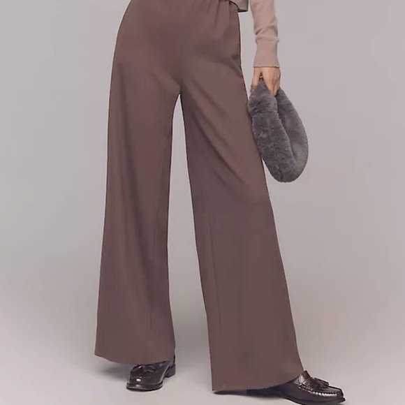 elevenses Pants - Anthropologie Elevenses Linen Blend High Waisted Wide Leg Pants